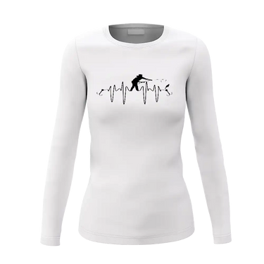 Fishing Heart Beat Women Long Sleeve Shirt